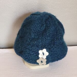 Hand Knit Royal Blue Beanie: Women's Winter Hat